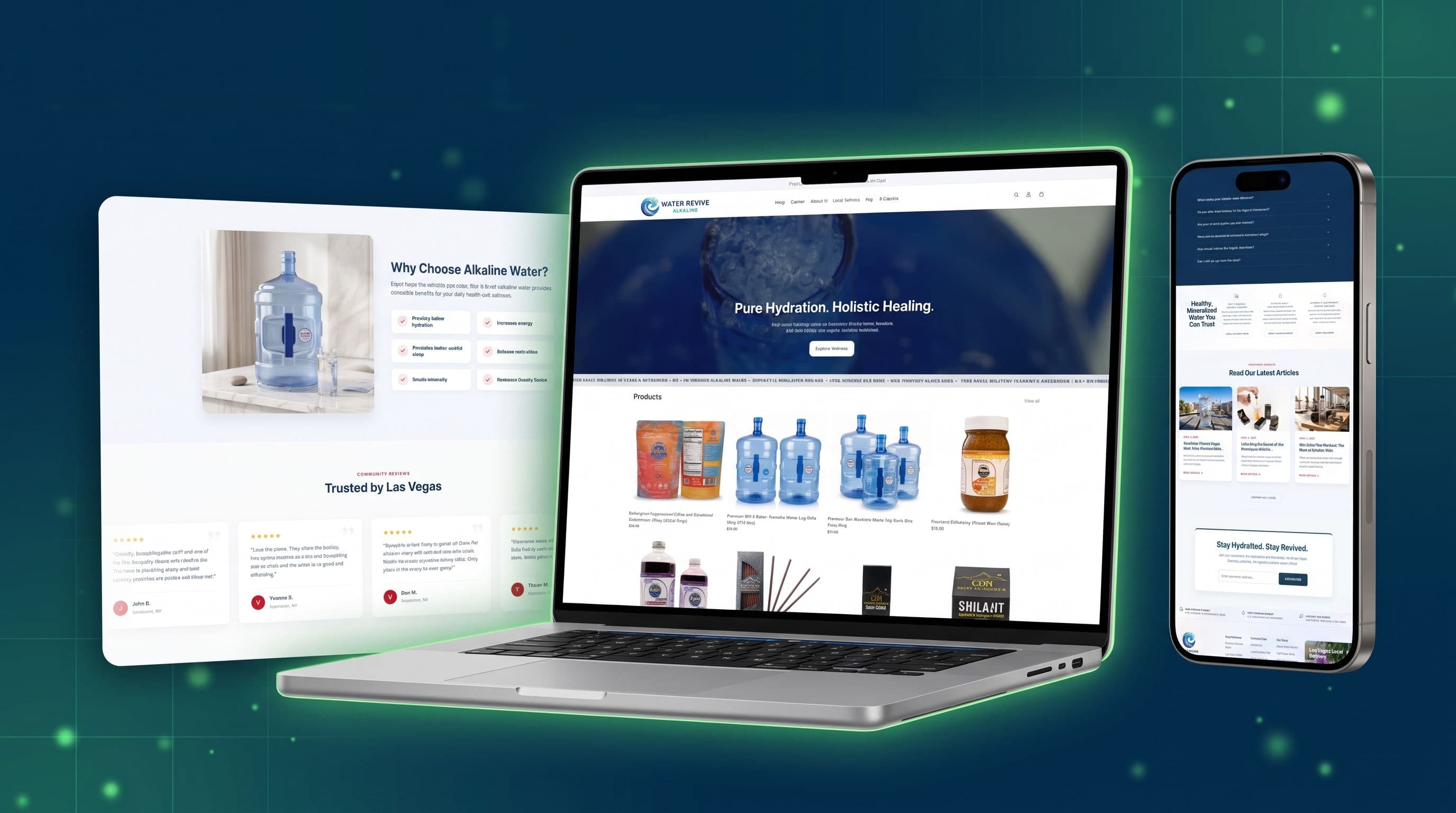 Website Development for Water Revive Alkaline (Las Vegas, NV)