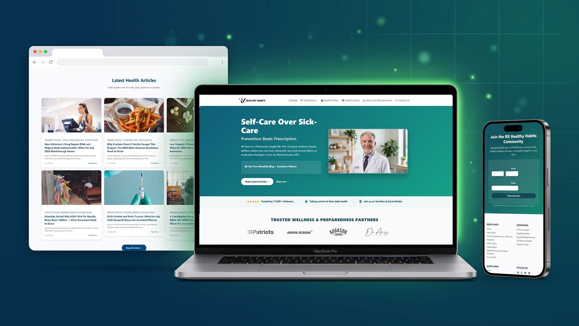 Website Development for RX Healthy Habits (Joseph Montemorano, BSPharm)